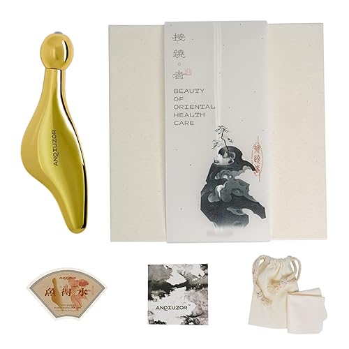 Miniatura 7 de ANQIUZOR Herramienta de masaje facial de doble extremo, rodillo facial de metal 3D V-Line Lifting Facial Roller Gua Sha Herramienta de masaje para