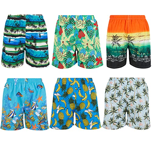 Men's Swim Trunks,Swimming Shorts with Mesh Lining, Beach Shorts Bathing Suit with Pockets Fun Vacation Prints