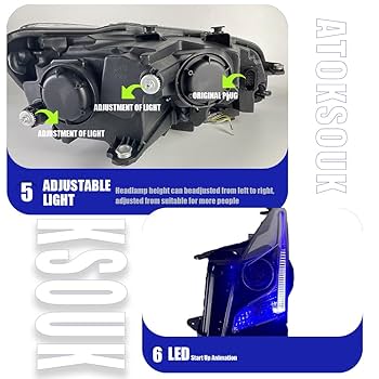 ライト・ランタン ATS Amazon.com: 2PCS Cadillac ATS Headlight Assemblies 2013-2019