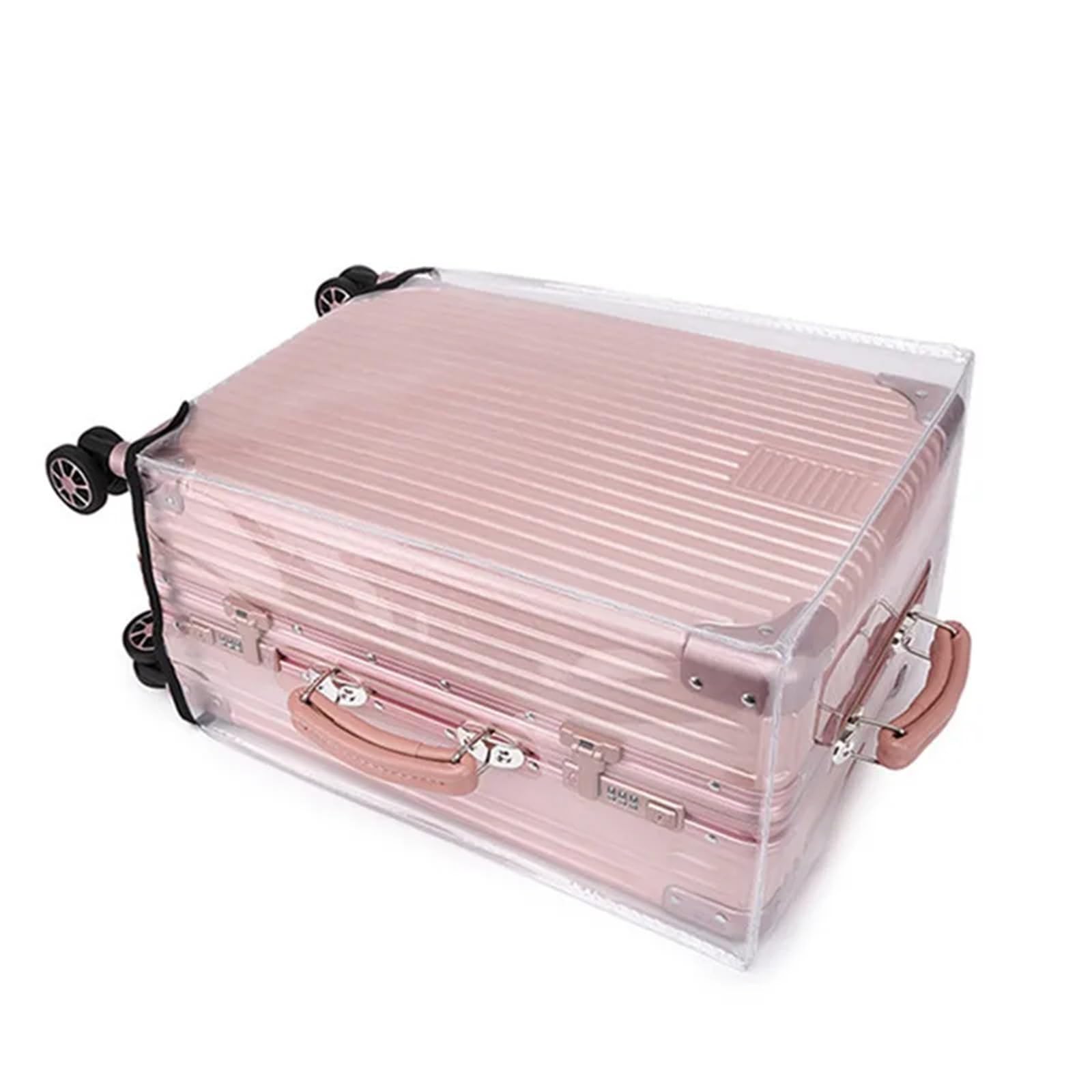 2 pz 18-30in PVC Trasparente Impermeabile Copertura Dei Bagagli Valigia Da Viaggio Portatile Protettiva Antipolvere Coperture(28 inches)