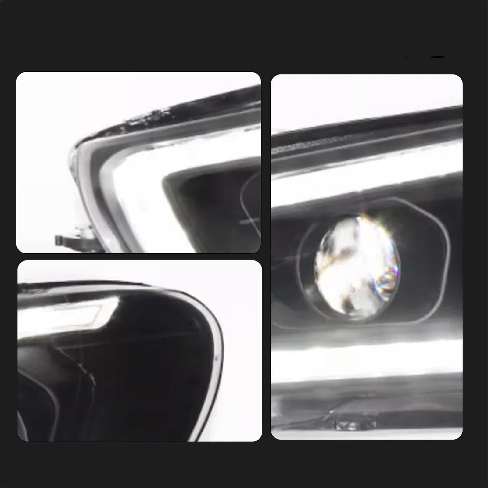 Faro Anteriore per VW Scirocco 2009-2017 DRL modificato Indicatore di direzione dinamico Faro Accessori Auto Auto Gruppo Faro Auto()