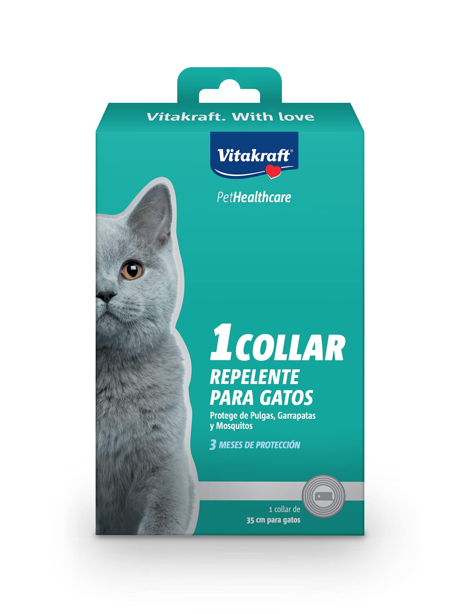 Vitakraft - Collar Repelente contra Insectos para Gatos - 35cm