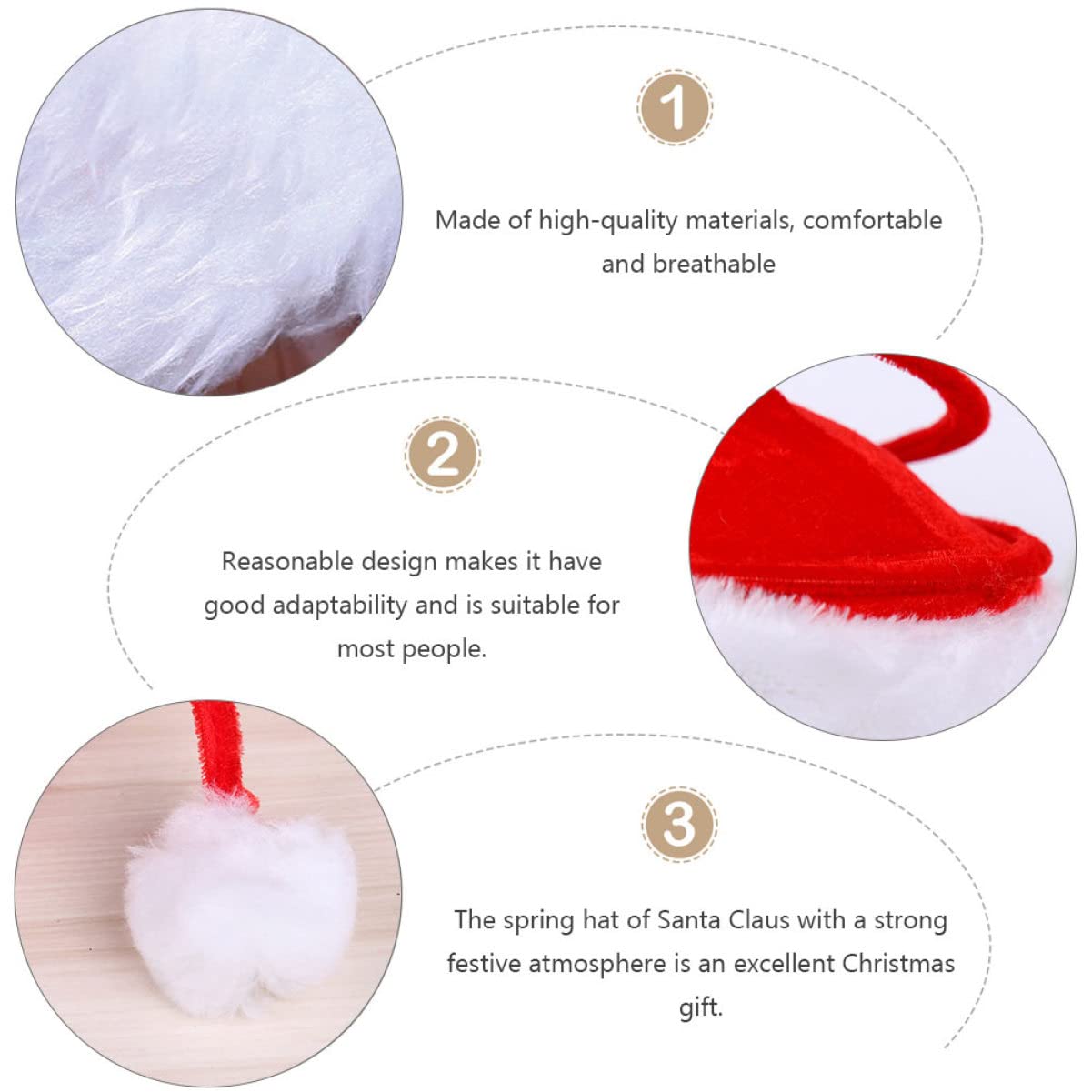 TOPBATHY 6 Piezas Gorro de Papá Noel Navideño de Primavera Divertido para Fiestas Gorro de Fiesta de Primavera Estilo Aleatorio