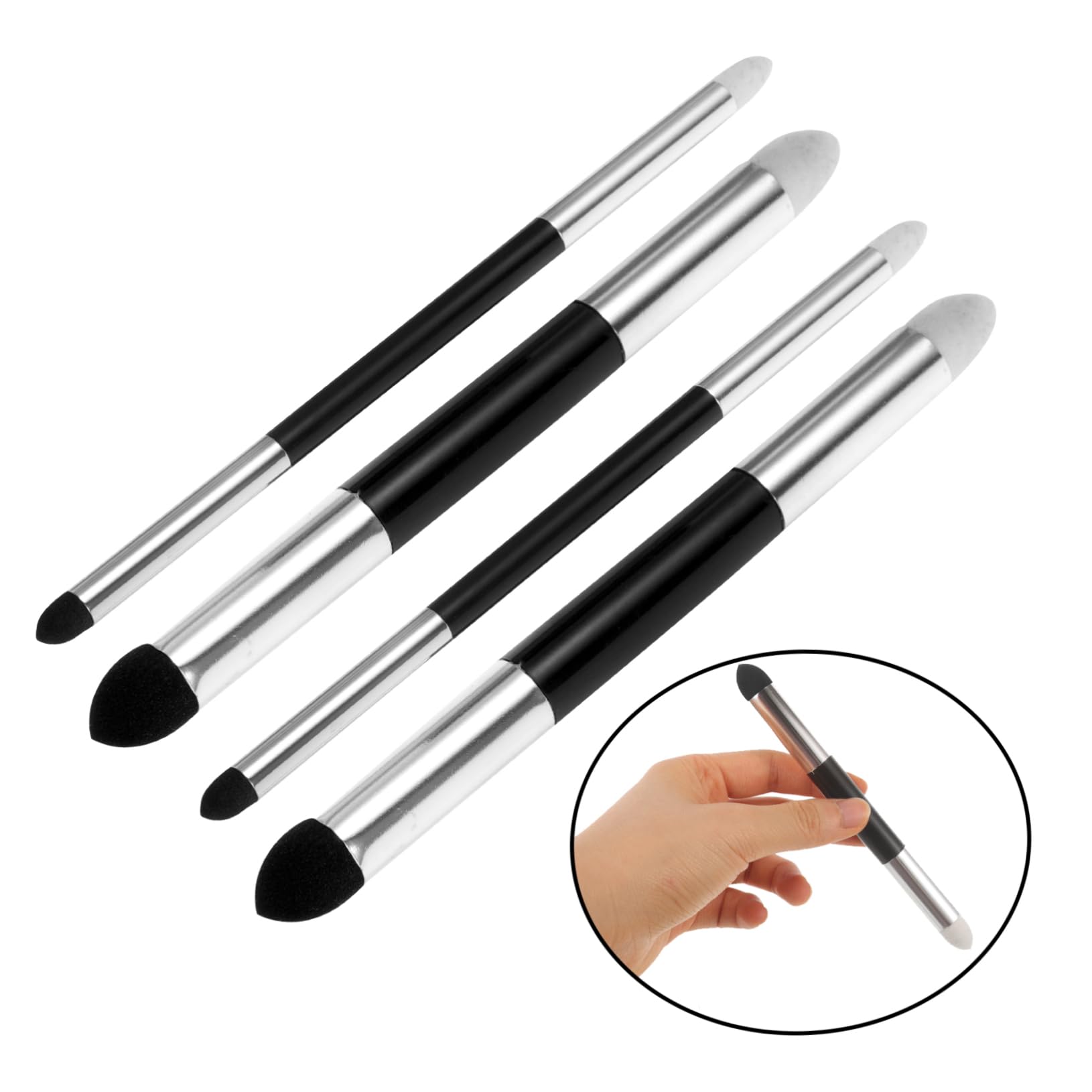 NUOBESTY 16pièces Estompes à Double Tête Éponge pour Dessin Et Ombres Outils De Réutilisables pour Artistes Débutants Et