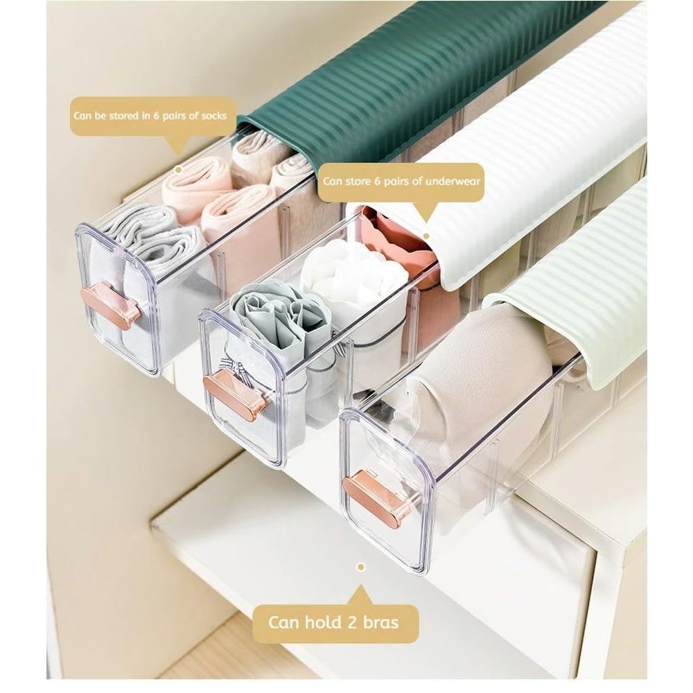 ZBDP 1 szt. bielizna domowa organizer szuflada push-pull design z pokrywą pyłoszczelna bielizna skarpetki tajne przechowywanie