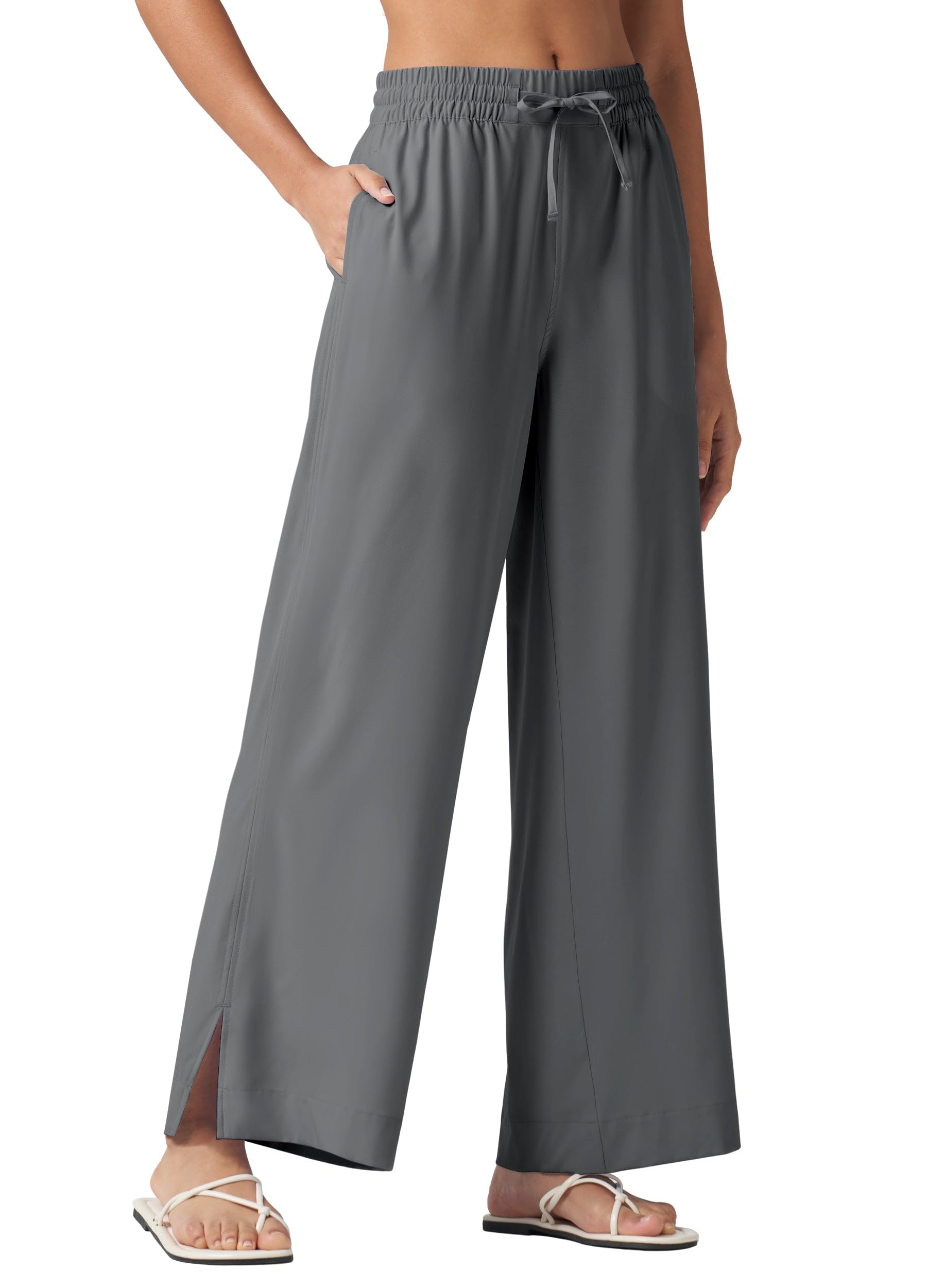 Willit Women's Wide Leg Pants Swim Beach Pants UPF 50+ Lightweight Travel Quick Dry Sun Protective 29" 31"