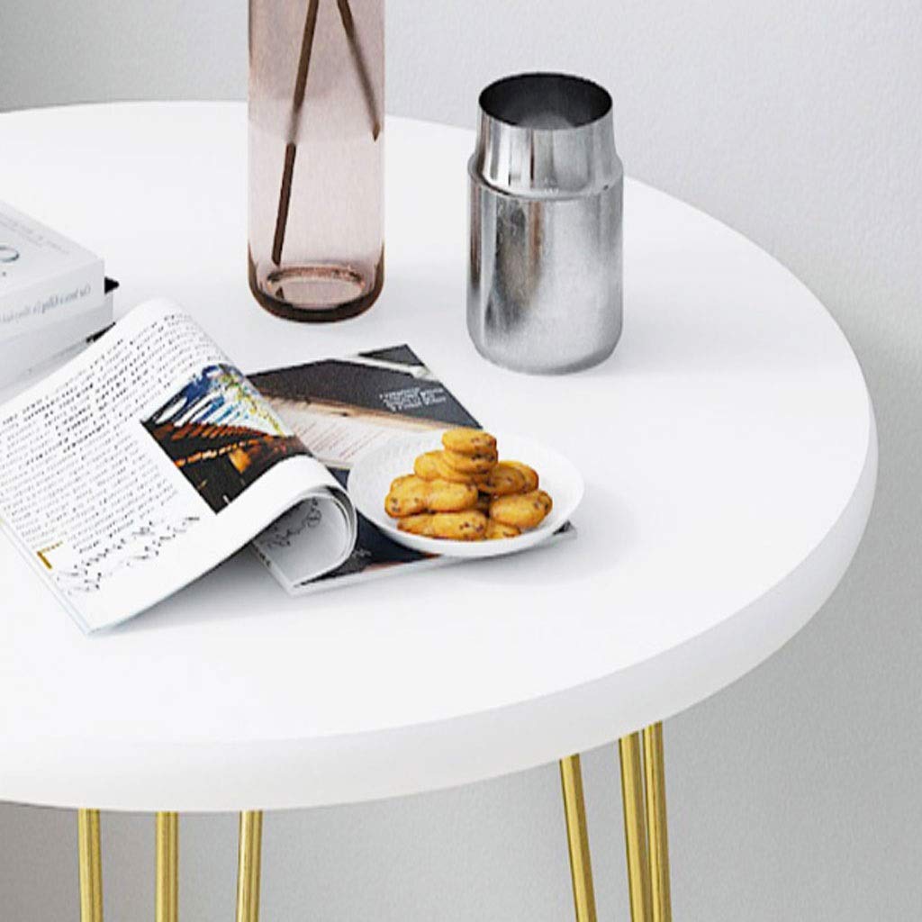 Mesa de centro redonda pequeña de estilo nórdico, mesa de ocio de diseño simple para sala de estar y dormitorio, ideal para té y café