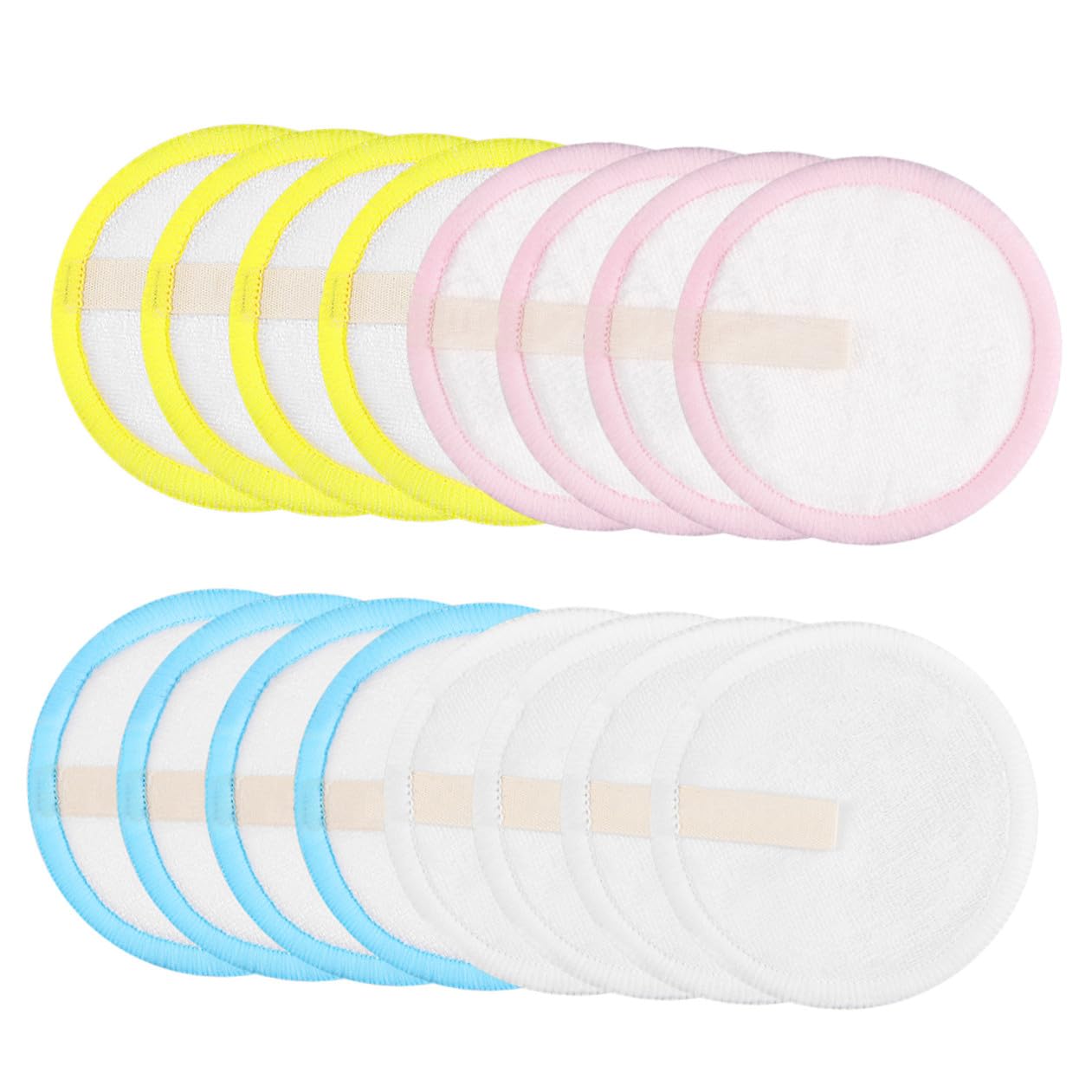 Cuscinetti di Cotone Riutilizzabili - 16PCS - Dischetti Struccanti in Bambù con Borsa per Biancheria, Ecologico, Morbido, 3 Strati di Spessore, Diametro 8cm