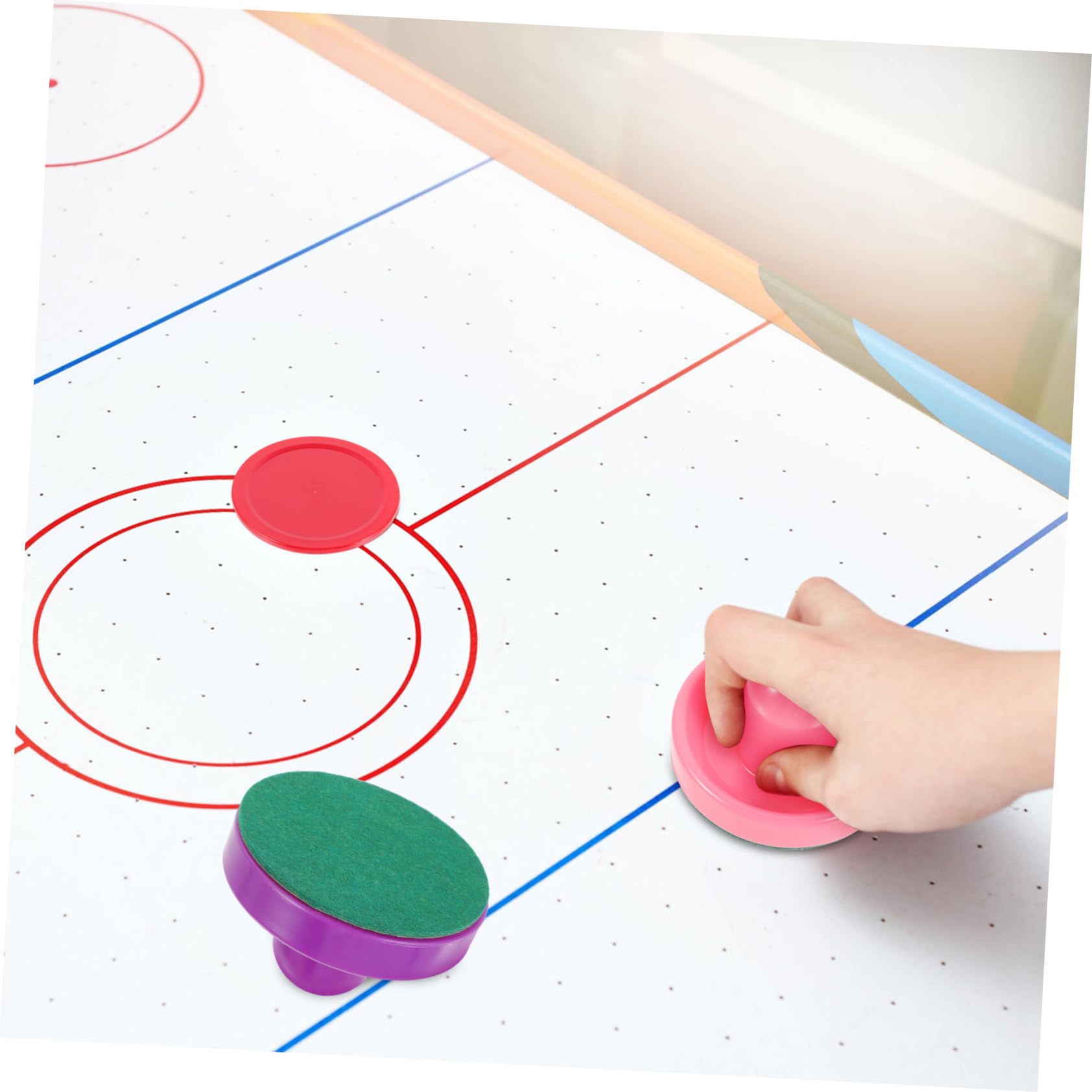 UPKOCH accessori per hockey mini hockey dell'aria spingere tavolo da air hockey spintore del gioco dell'hockey su ghiaccio forniture per hockey su ghiaccio da tavolo flanella