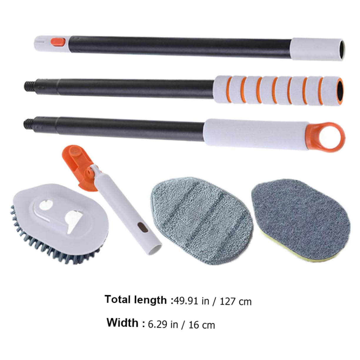 Cepillo De Suelo Multifuncional Mango Extensible para Limpiar Bañeras Azulejos y Esquinas De Cocina Cepillo De Limpieza para Baño y Manchas De Agua