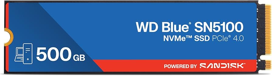 内蔵型SSD WD Blue SN5100 500GB M.2 SSD Amazon.com: WD Blue SN5100 500GB NVMe SSD - M.2 2280, PCIe Gen 4.0