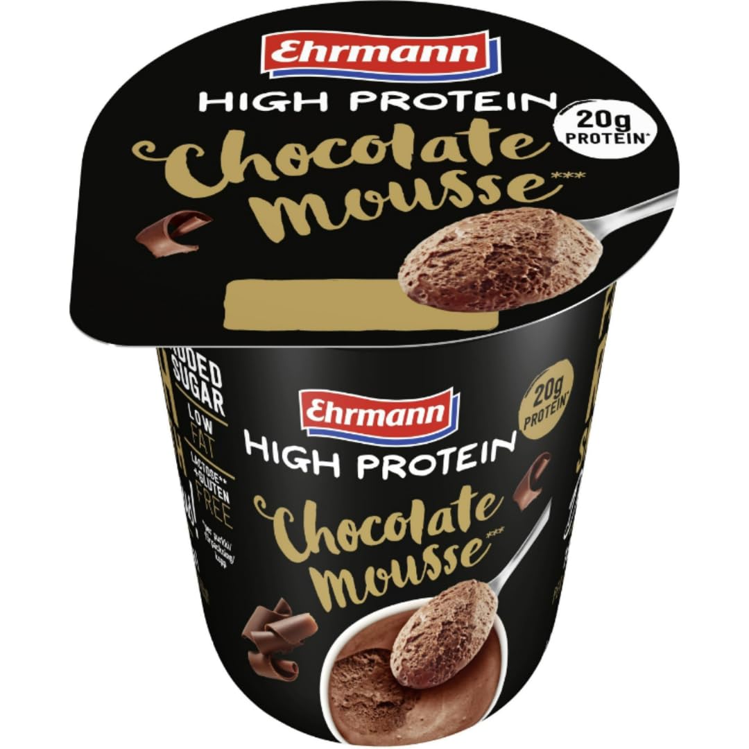 Ehrmann High Protein Mousse au Chocolat 200 gramm x 4 Stück [Frischegarantie]