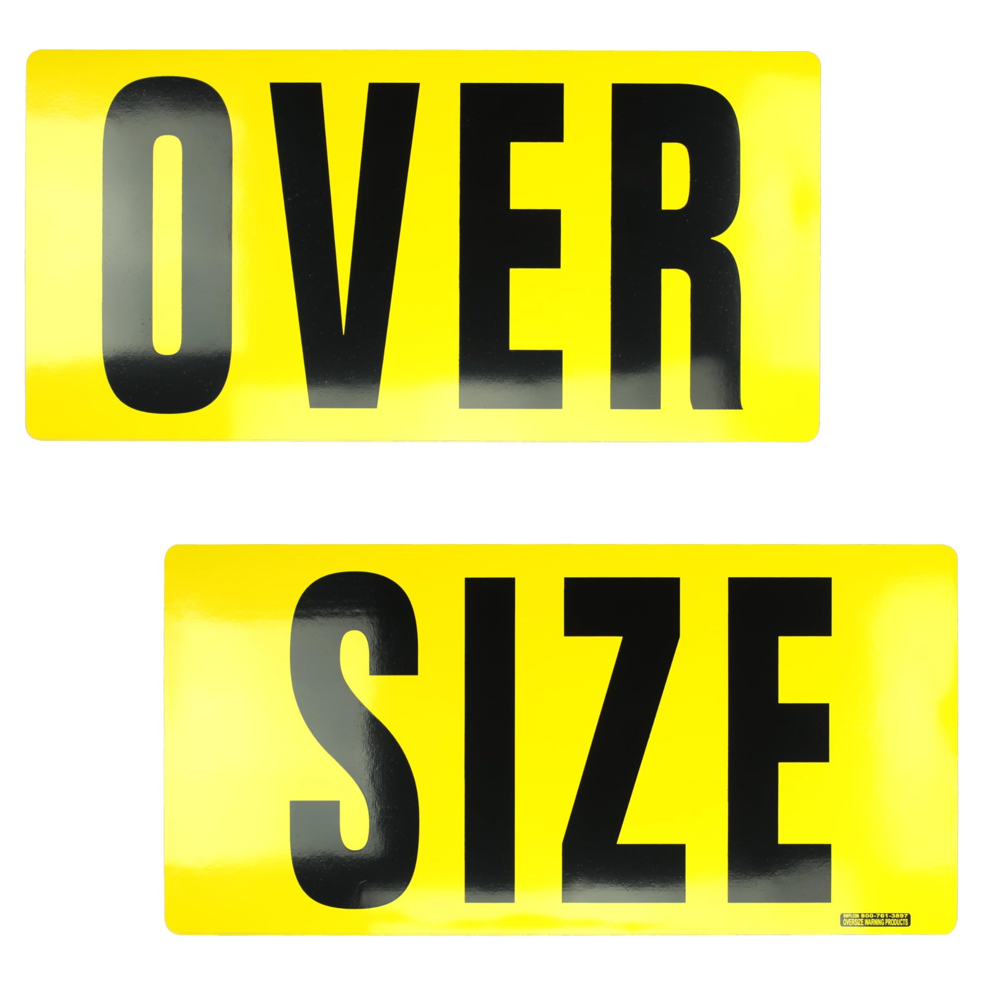 Oversize Warning Products - Letrero magnético de carga de gran tamaño, 2 piezas (12 x 48)