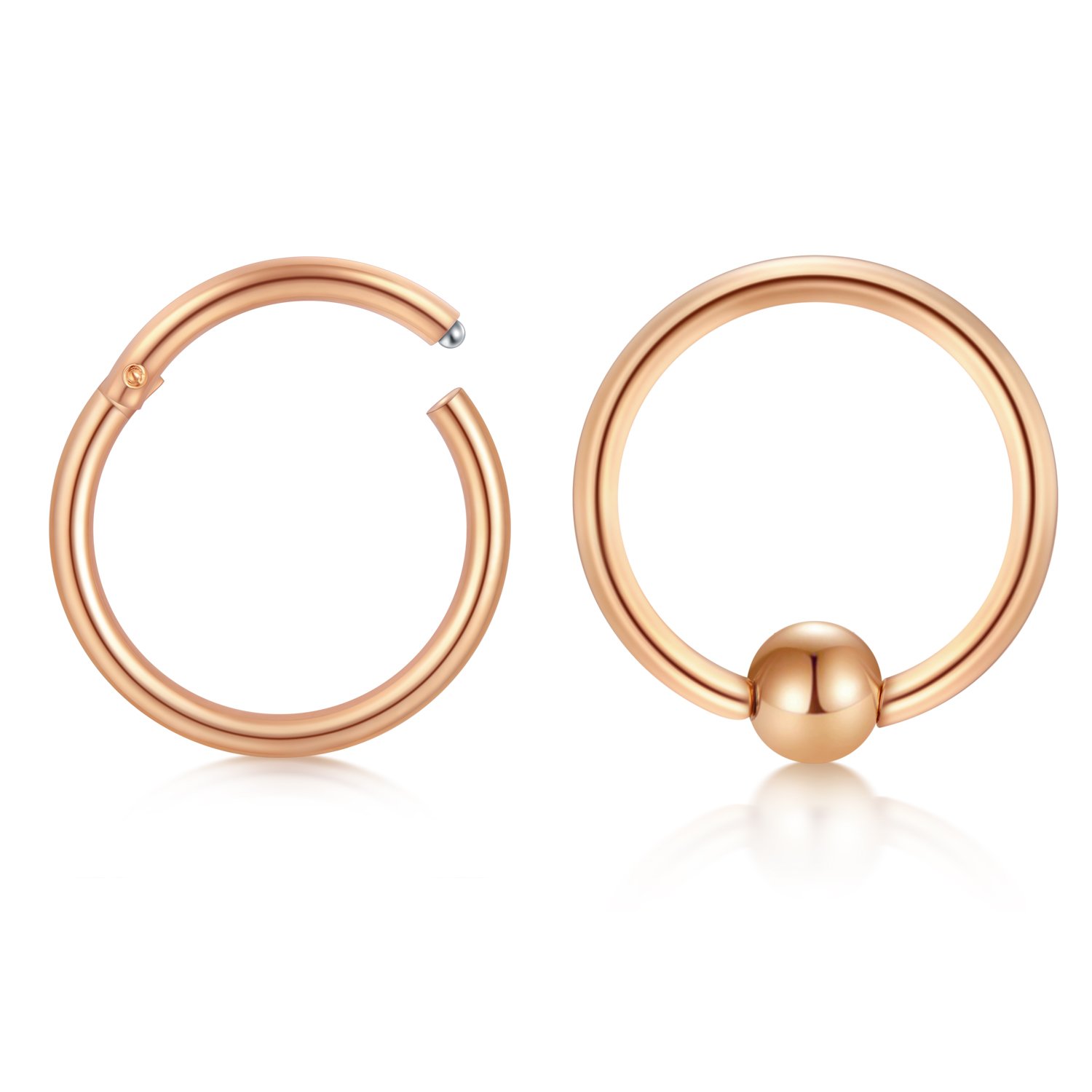 BCR - Piercing A Sfera In Acciaio Chirurgico Per Naso, Setto - Foto 2