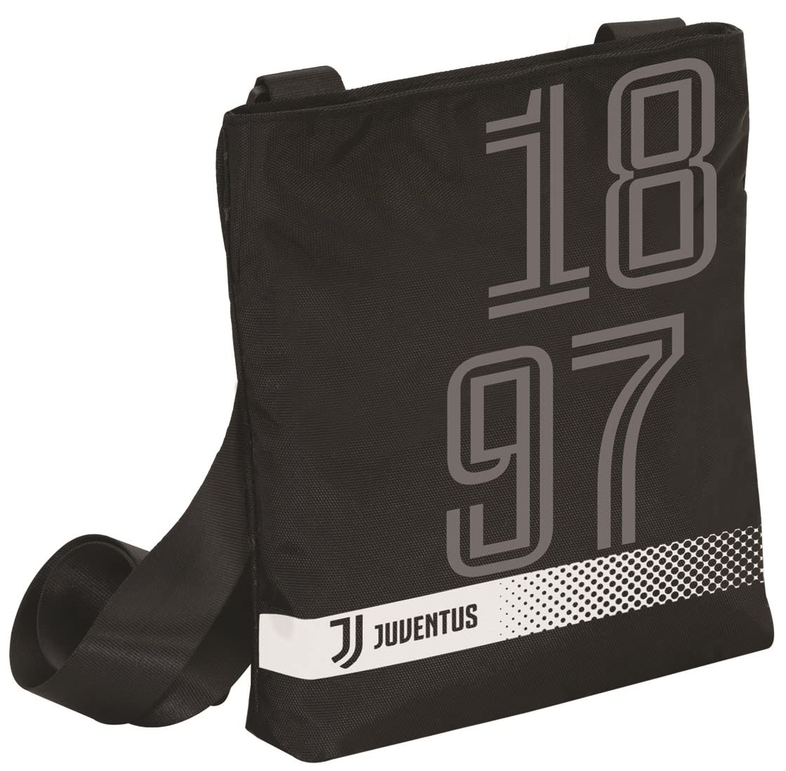 Seven Tracolla Juventus - Borsello Tempo Libero Mixte Bandoulière, Noir, Taille unique