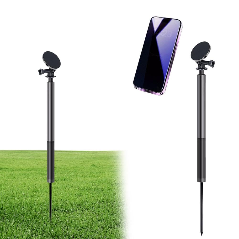 Golf Monopod Selfie Stick,Golf Swing Analyzer Phone Holder,Adjustable Tripod with Spike Stake Golf Accessories,Portable Phone Camera Spike Stake for