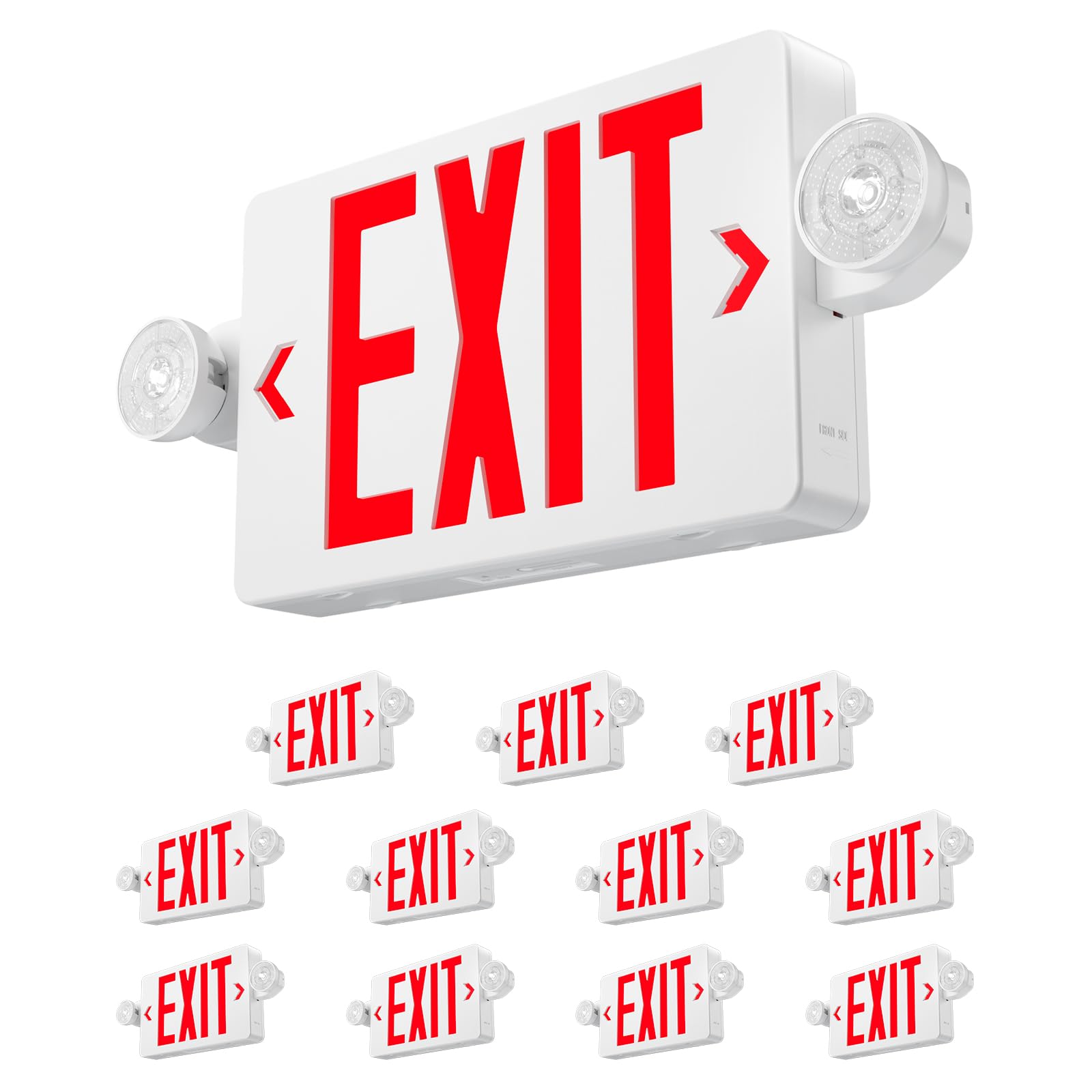 Amico 12 Pack Red Exit Sign