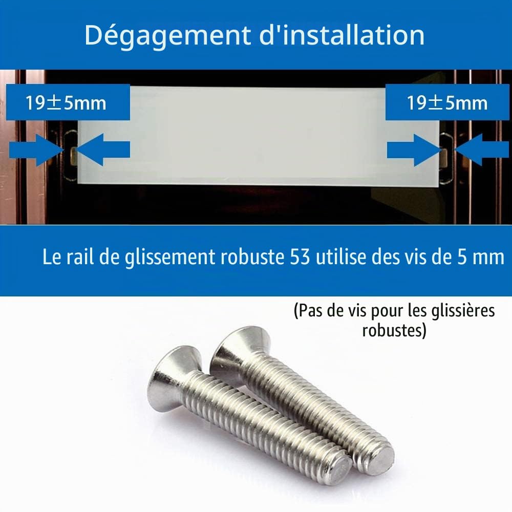 Coureurs de Tiroir 1000 mm | Charge Maximale 120 kg | Rail de Tiroir Détachable à 3 Sections | Coureurs de Tiroir Robustes avec Verrouillage | Assemblage Latéral 1 Paire