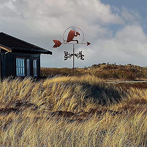Weather Vane Animal,Duck Weather Vane,Decoration Weathervane,Wind Direction Indicators Kit Outdoor Garden Lawn Metal Bracket Wind Vane #TOP4