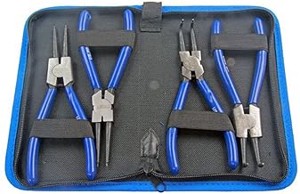 US PRO Professional 4pc 7 inch Circlip Pliers Internal External Set in Canvas Case B2064