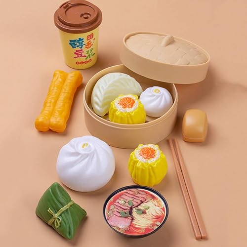 Miniatura 3 de NUOBESTY 26pcs Dim Sum Toy Steamer Buns Chino Desayuno Juguete de cocina de juego de simulación para niños niñas