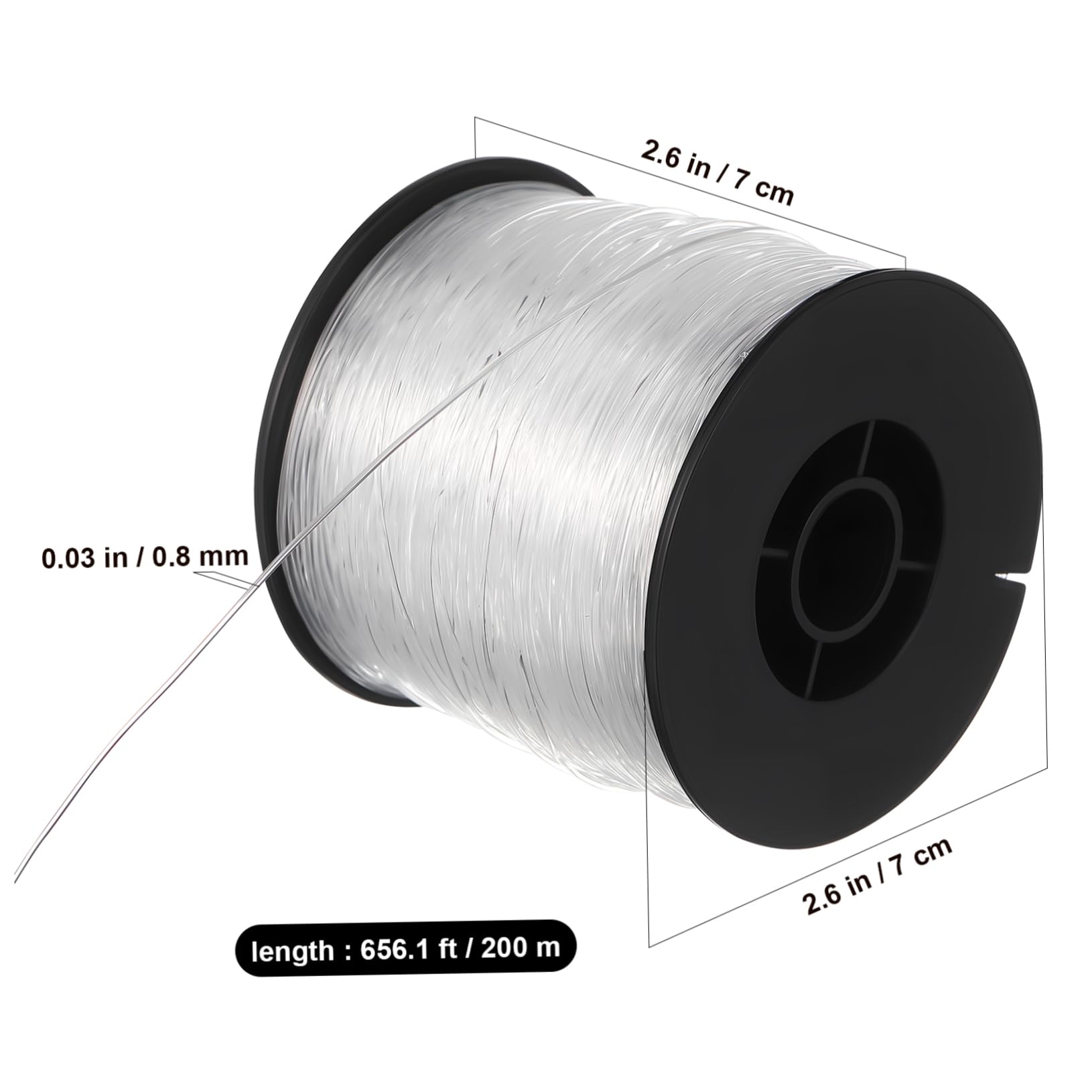 LALAFINA 200m Set Fishing Wire Nylon Invisible Fishing Line High Tensile Strength for Crafts Hanging Wire Fish Wire