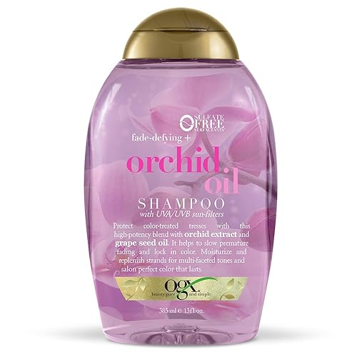 OGX Champú de aceite de orquídea desafiante con filtros solares UVAUVB 13 onzas