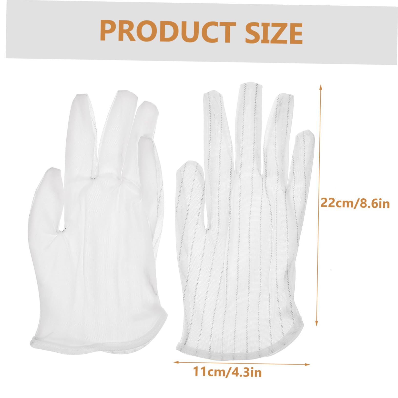 DOITOOL 50 Pares De Guantes De Tela Ultrafinos Sin Pelusa Guantes De Protección De Manos De Etiqueta Para Actuaciones Transpirables De Joyería Industriales