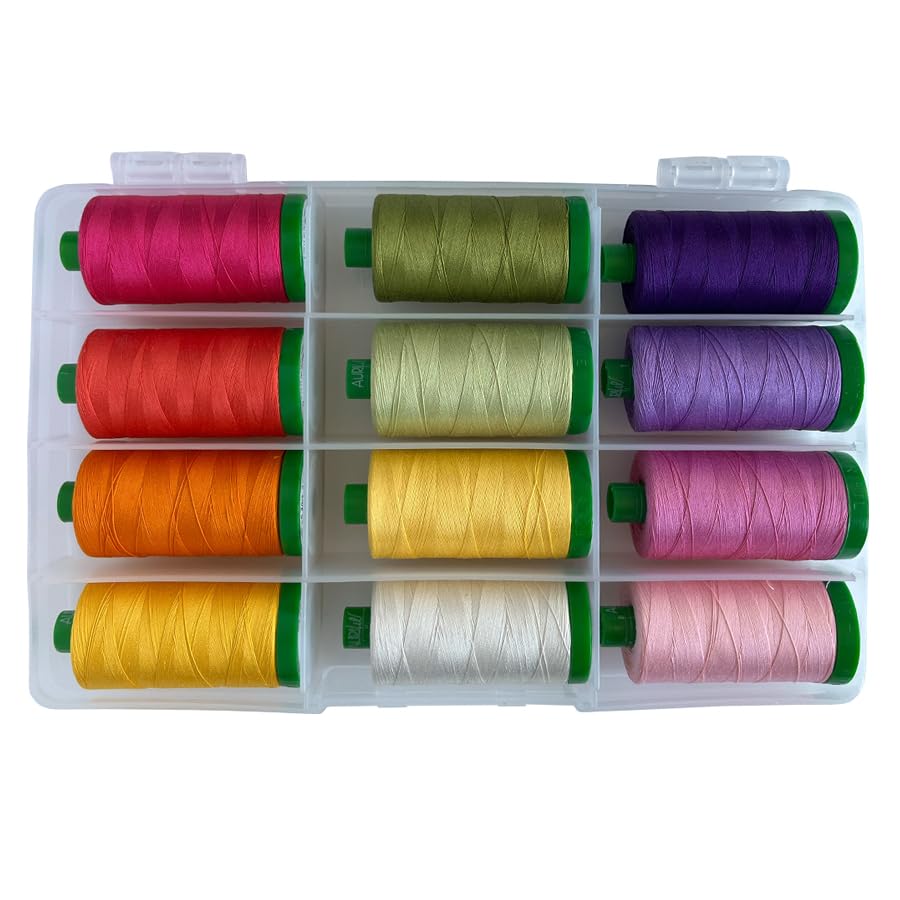 Aurifil Full Bloom by Barbara Persing Garn-Set, 100% Baumwolle, ideal zum Nähen, Basteln und Patchwork