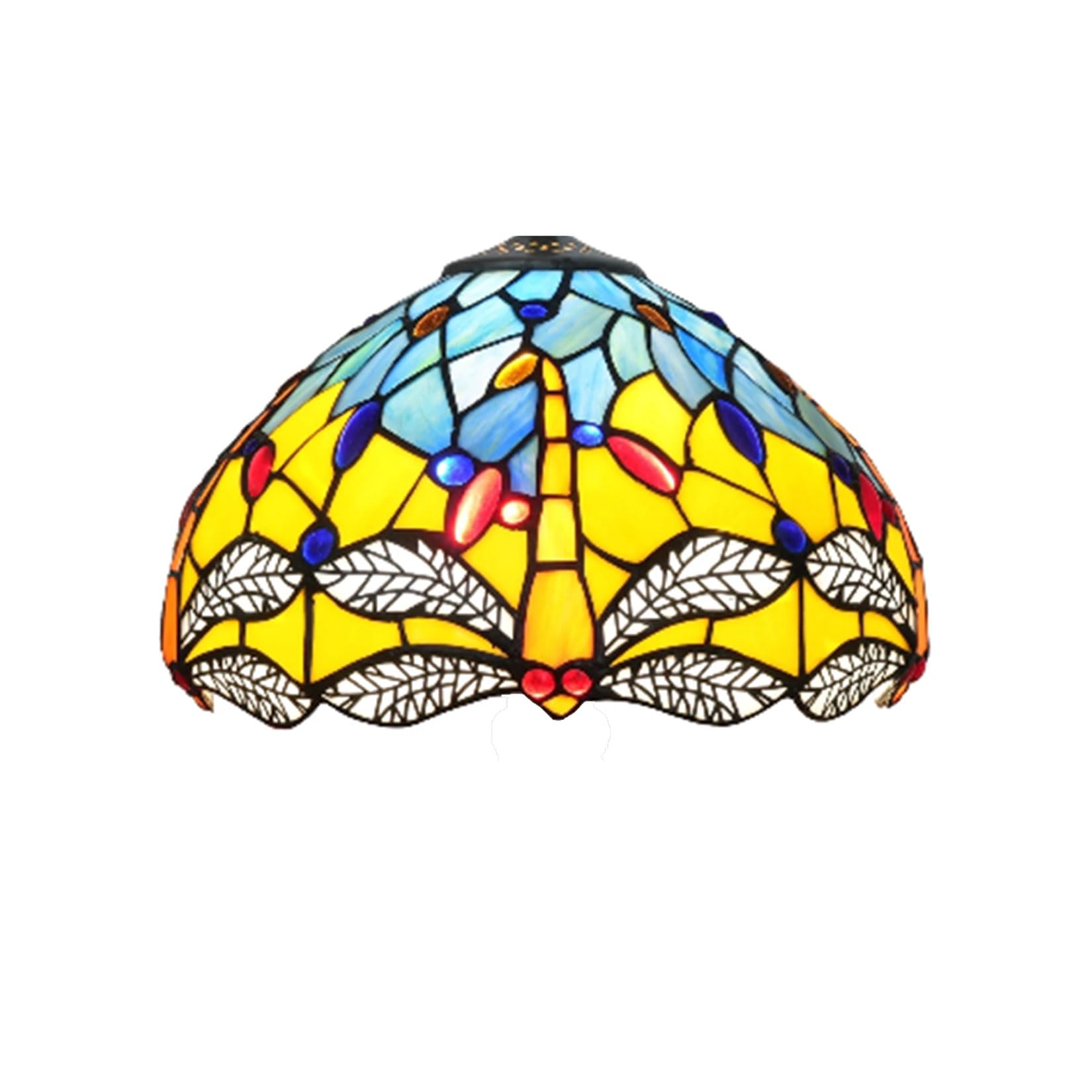 Tiffany-Lampenschirm Ersatz 12 Zoll Libelle Lampenschirm nur für Tischlampen, Hängelampen, Stehlampen, Kronleuchter Ersatz, Blau