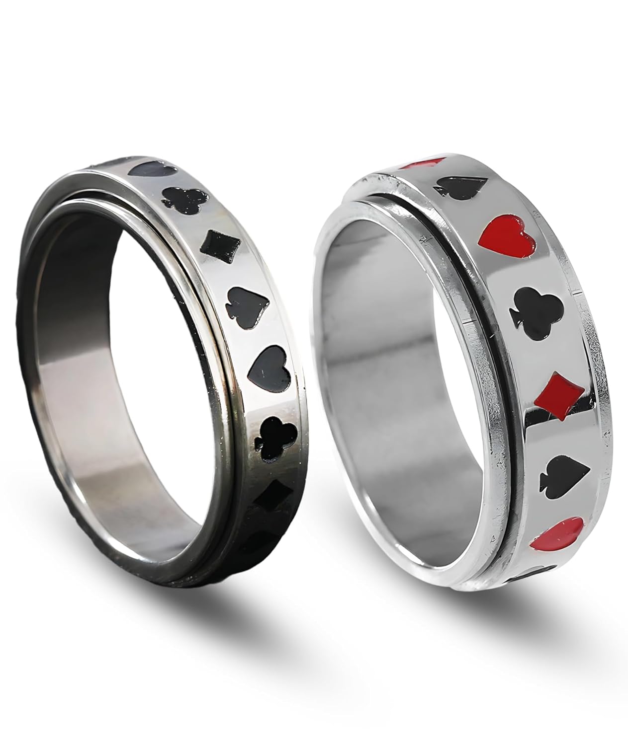 2 PCS Rotating Rings for Office and Daily Use, Stress Toys Adults, Fidget Toys Adults, Portable Fidget Toy for Relaxation，The diameter is 19mm