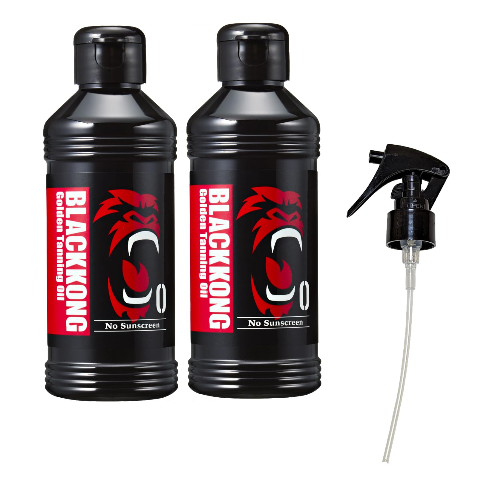 ブラックコング ゴールデンタンニングオイル 180ml トリガー1本特典付き SPF0 だから 真っ黒なボディ BLACKKONG 2本セット