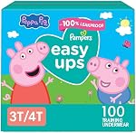 Pampers Easy Ups Training Underwear Peppa Pig Size 5 3T-4T, 100 Count