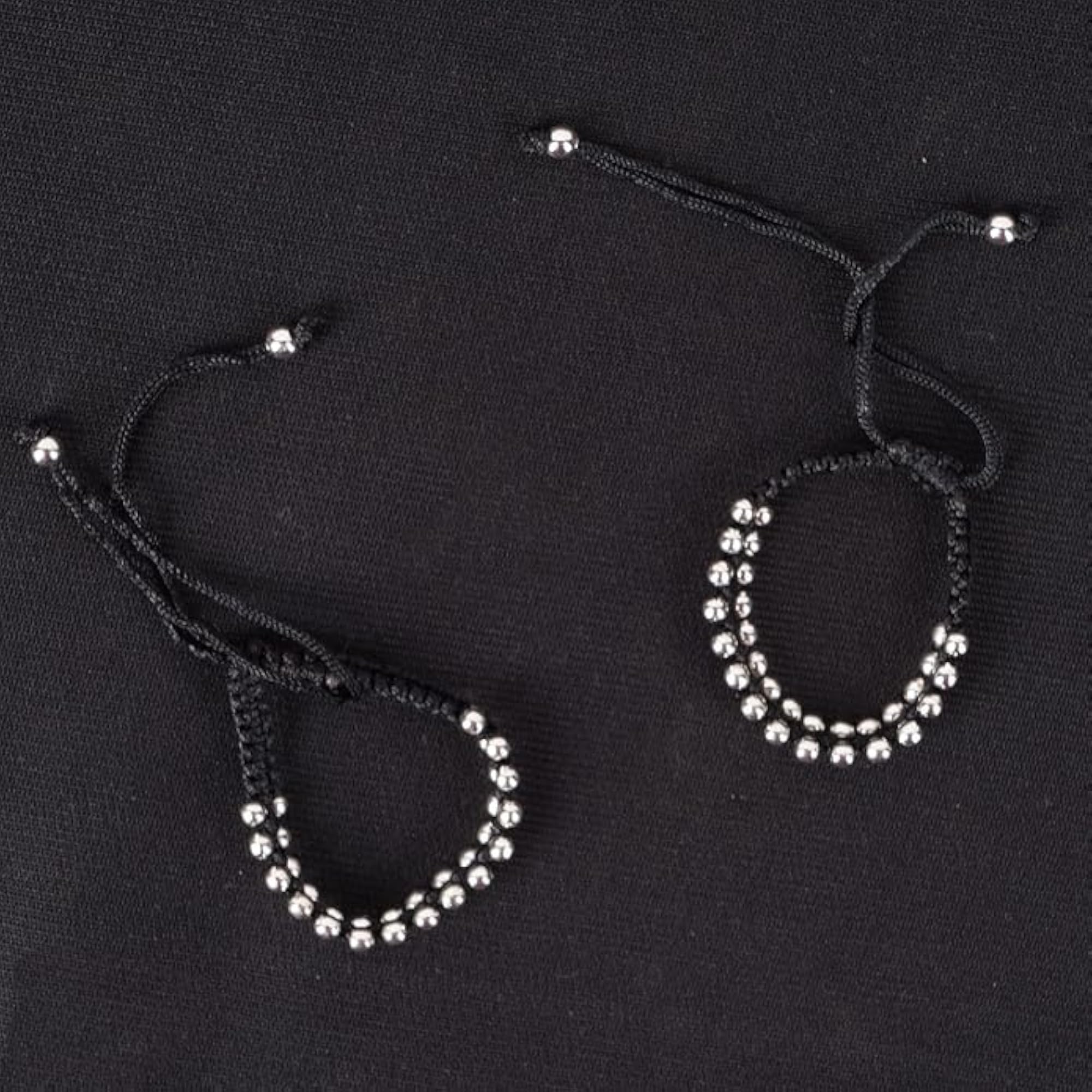 925 Silver Hallmarked Baby Nazariya Thread Bracelet with Crystal Beads