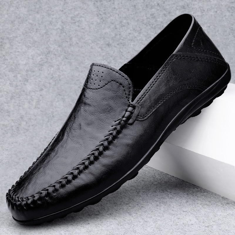 Men's Patent Leather Brogue Low Heel Oxfords Slip On Formal Tuxedo Dress Leather Shoes Business Casual Driving Boat Shoes4