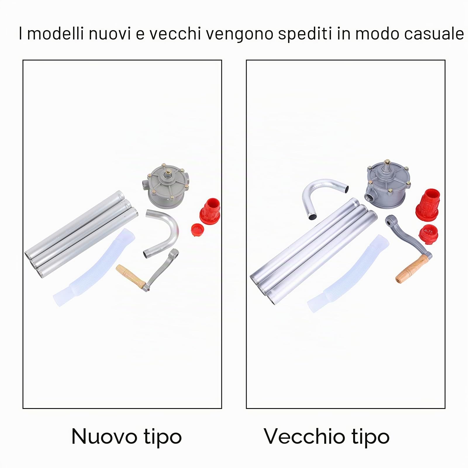 Pompa a manovella dell'olio, pompa manuale con filtro a forma di U, 3 tubi di aspirazione, altezza massima di sollevamento 16,4 piedi, pompa a mano olio 29 L/min
