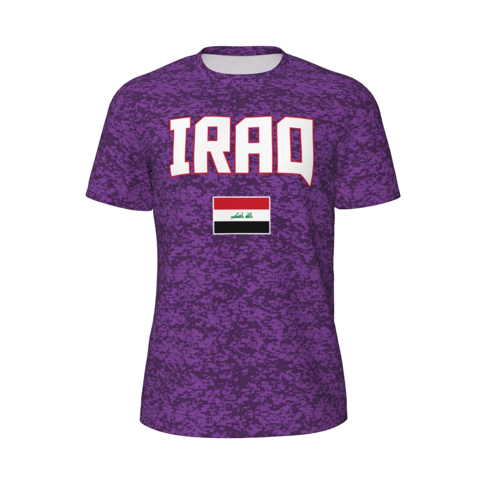 DABOYOZHZH Iraq Flag Cool Iraqans (142) Sports Jersey Mesh T-Shirt 3D Print for Running Cycling Soccer Tennis Fitness Climbing Shirts