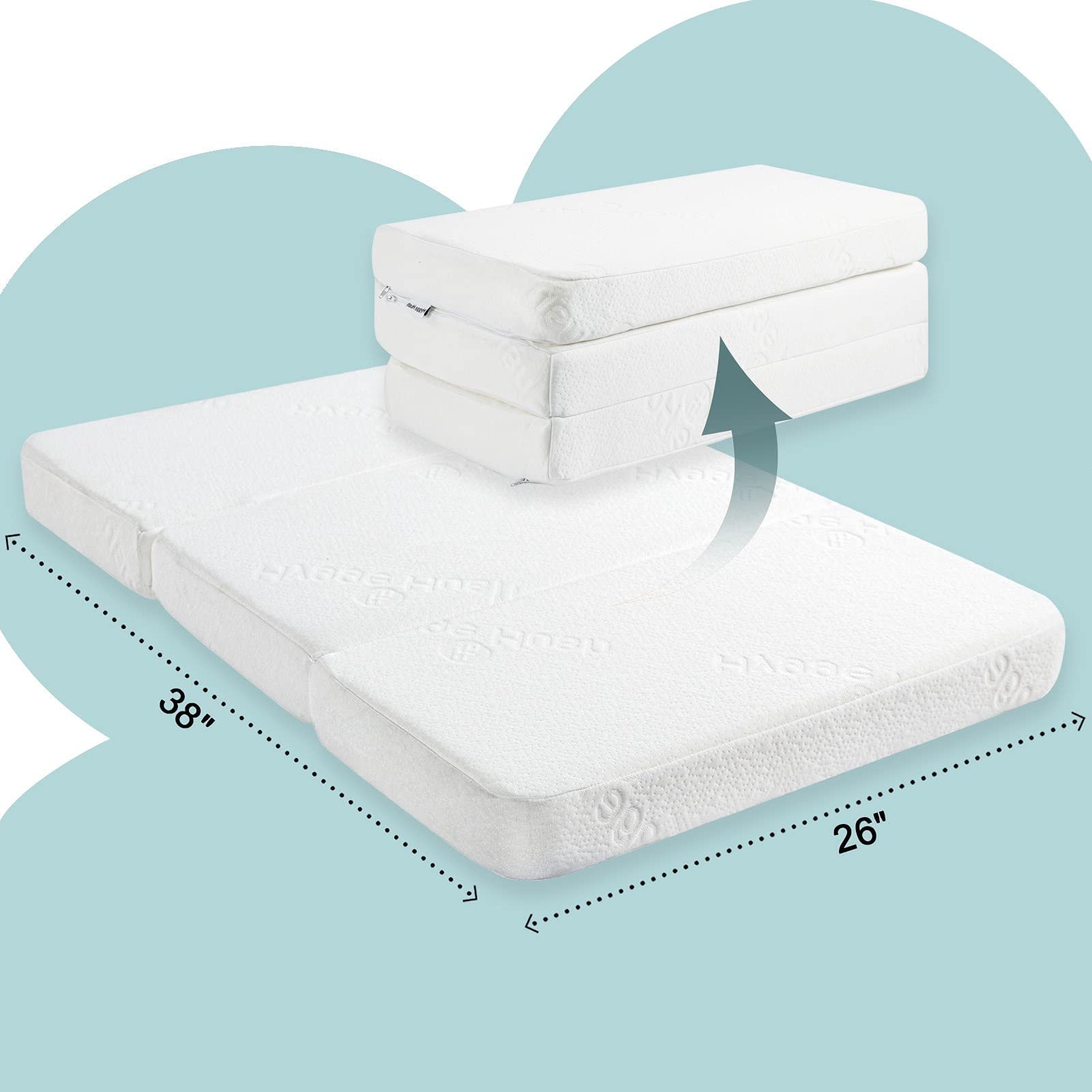 Hygge Hush 38"x26" Pack n Play Mattress, Folding Playard Mattresses