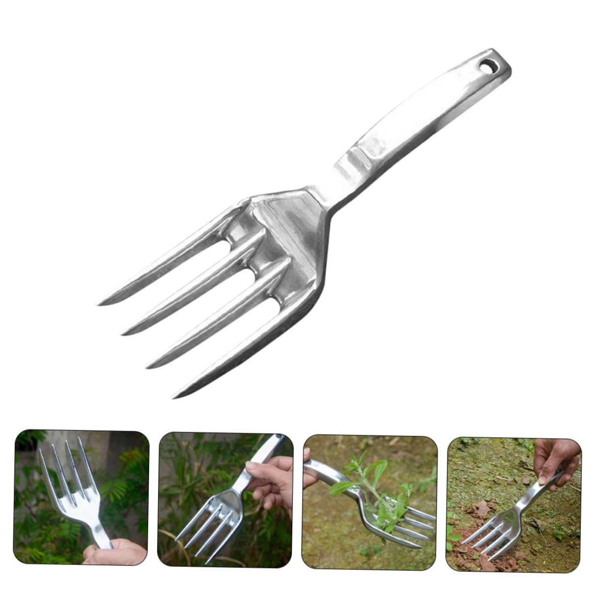 BESPORTBLE 5pezzi Rastrello Da Giardino Lega Di Alluminio Multiuso Strumento Per Scavare e Piantare Con Design Ergonomico Per Giardinaggio e Trapianto Di Piante