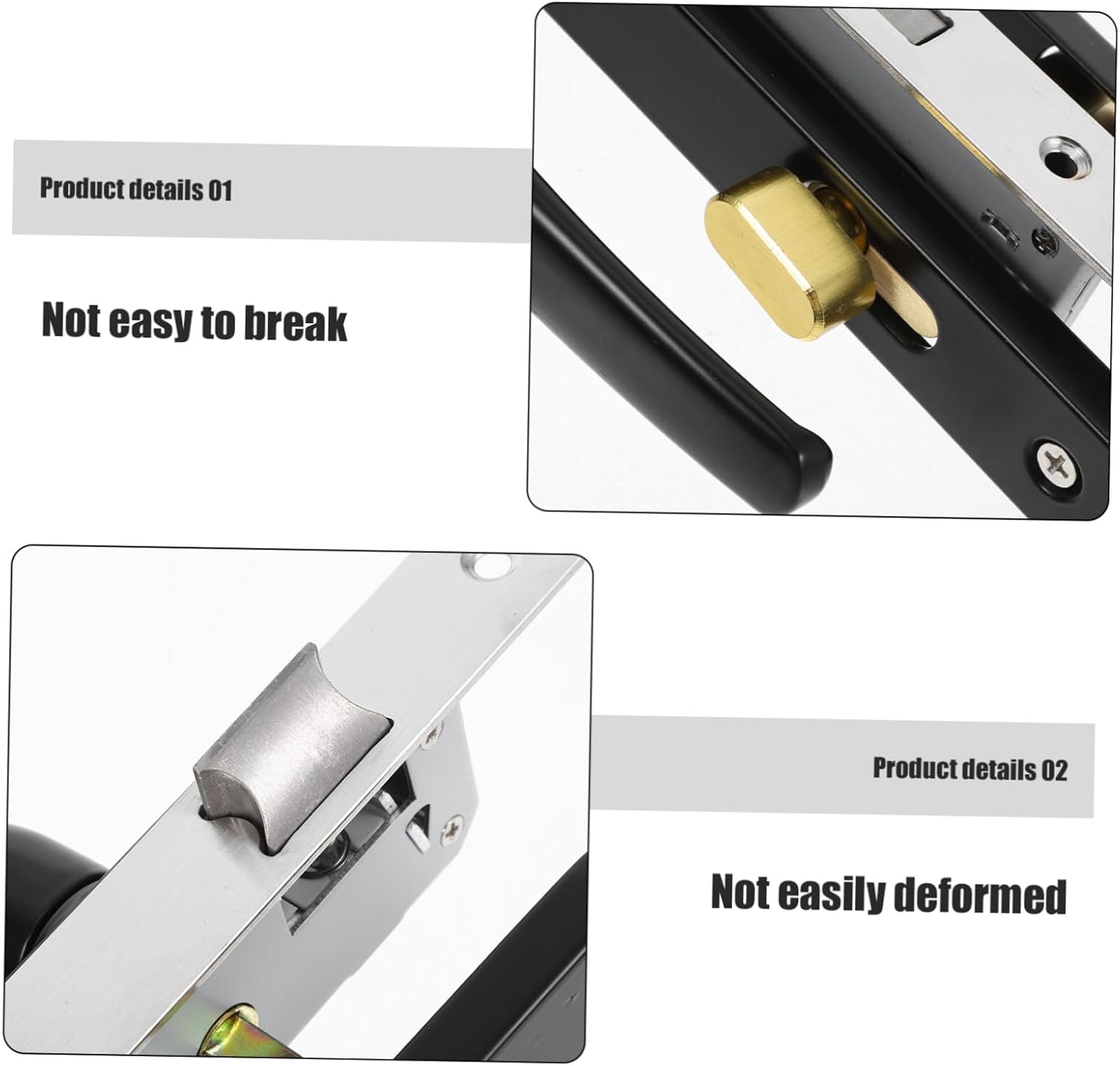 Front Door Lock Security Door Lever Handle Easy Install Aluminum Alloy