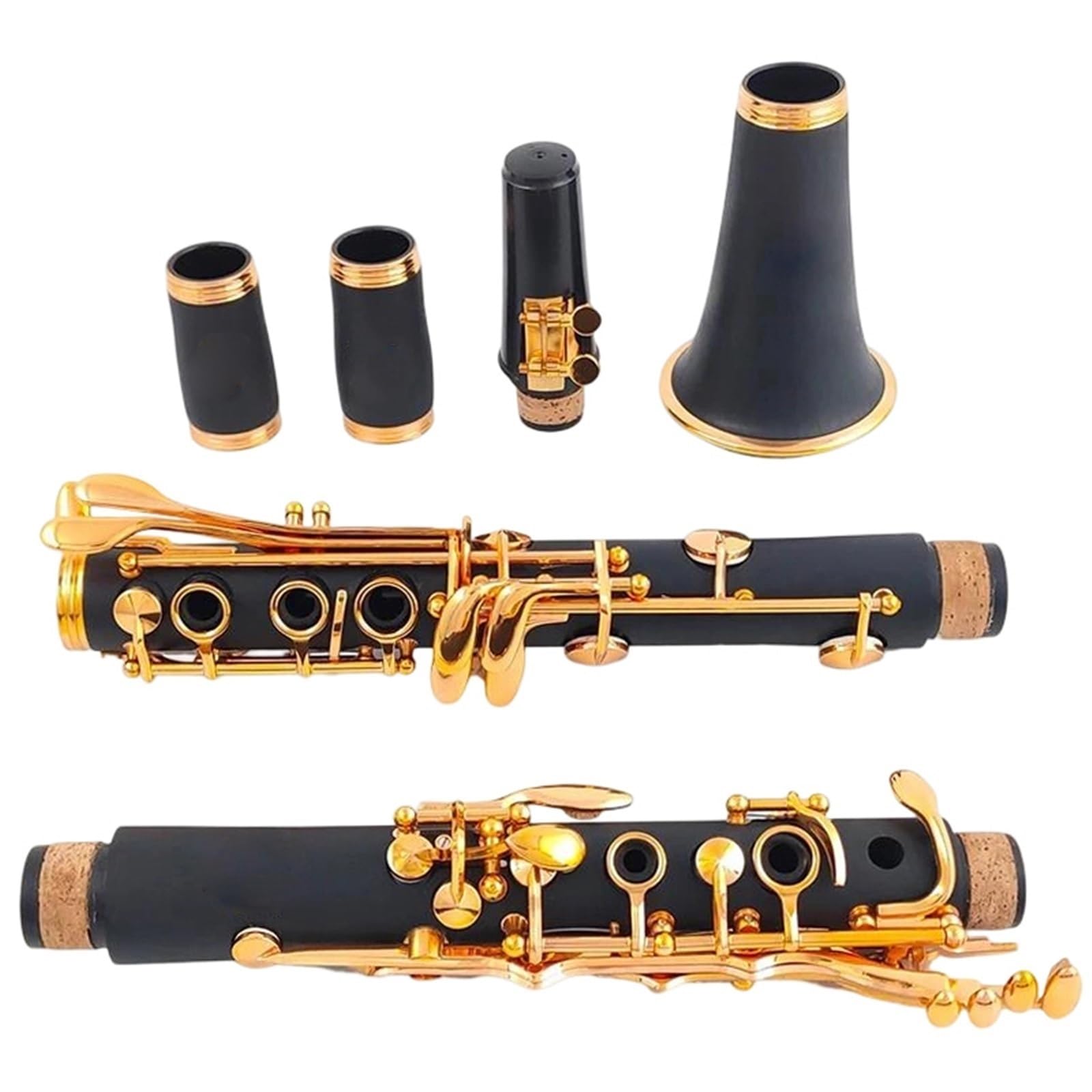 Clarinetto Clarinetto In Sib Laccato Oro 17 Tasti Strumento A Fiato Per Prestazioni Professionali