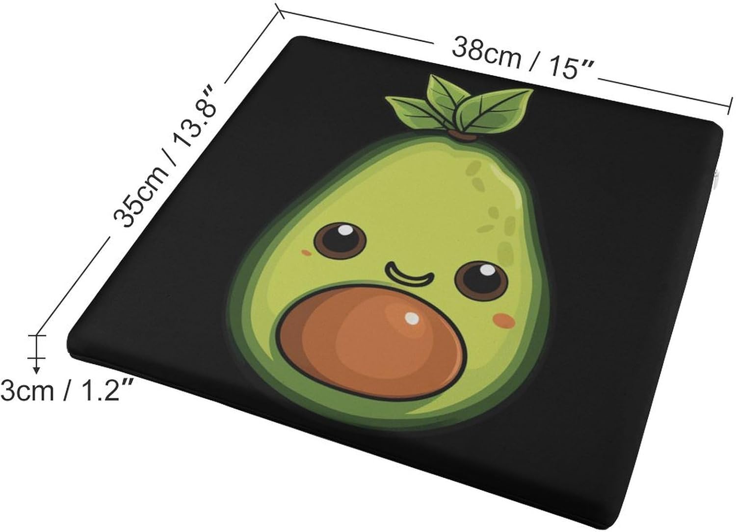 Cute Avocado Floor Pillow Meditation Yoga Cushion Square Chair Cushion Pillows Seating for Adults