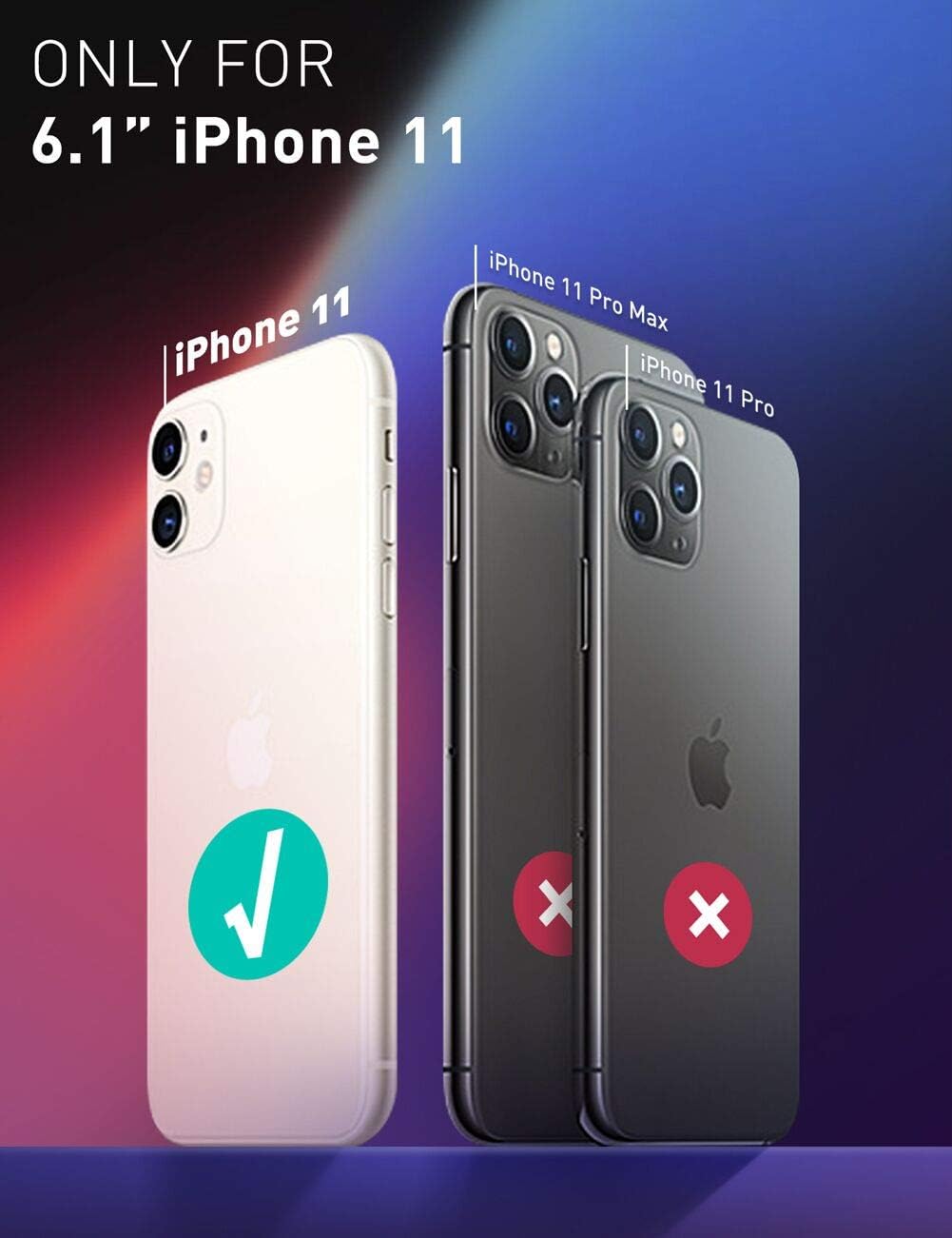 i-Blason Cosmo Series Case for iPhone 11 (2019 Release), Slim Full-Body Stylish Protective Case with Built-in Screen Protector, Purple, 6.1''