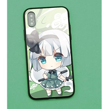 Amazon Co Jp Shellme 東方プロジェクト可愛いキャラクターアイフォンスマホケースアニメ漫画携帯カバーiphone 7 8携帯電話の殻軽量強化ガラスハードケース 家電 カメラ