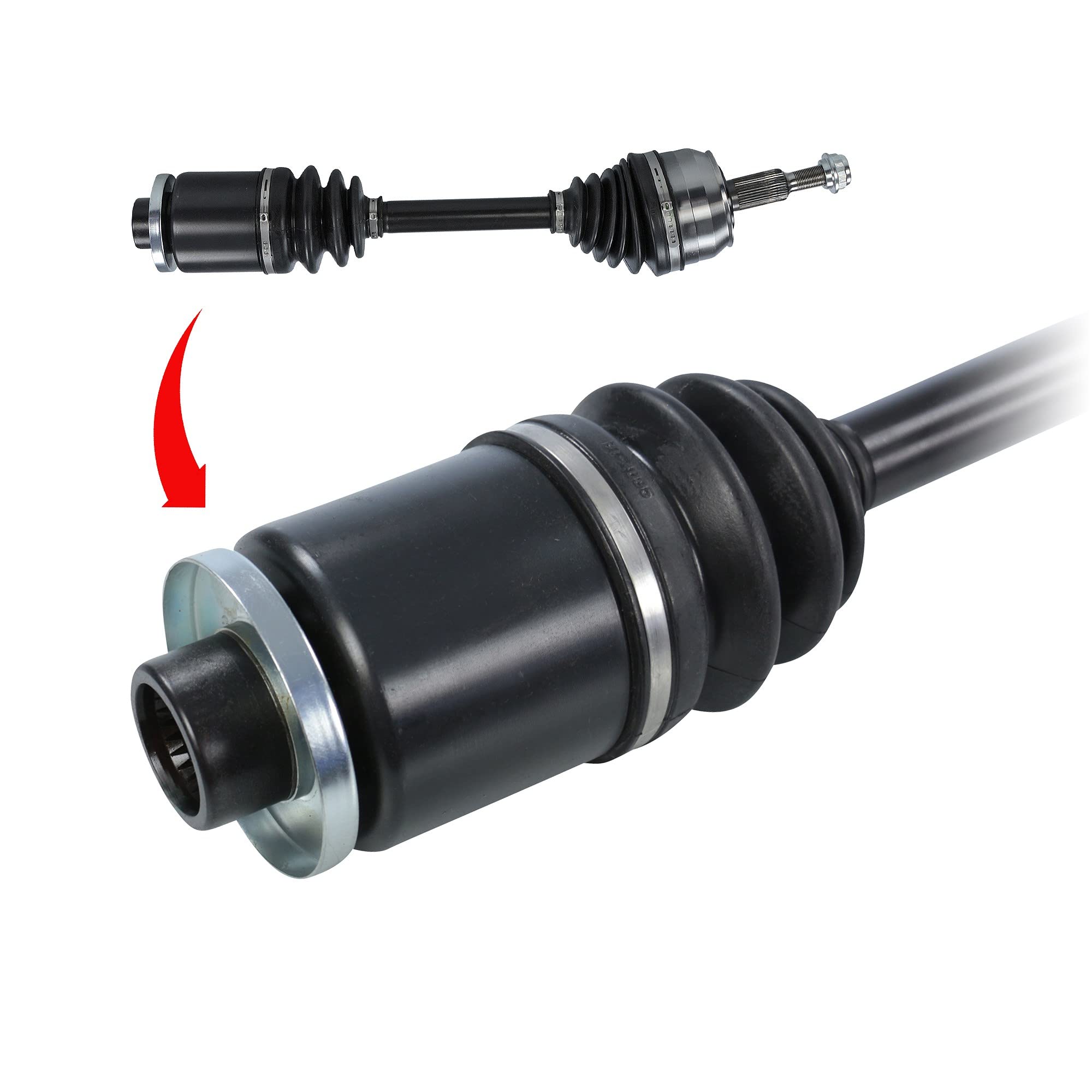 ATEC Germany 1x Árbol de transmisión delantero izquierdo Compatible con VW MULTIVAN T5 (7HM, 7HN, 7HF, 7EF, 7EM, 7EN), TRANSPORTER T5