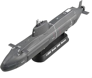 Submarine 3D Puzzles Plastic Model Kits, 1/700 Scale HMS Astute Submarine Model, Adult Toys and GIF