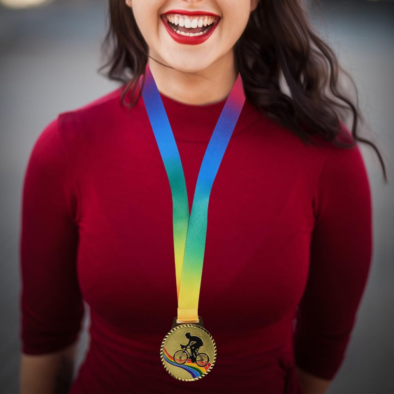 HEMOTON Medaglia Trofeo Ciclismo Oro 1 ° Posto Premio Per Corsa E Feste Sportive Medaglia Per Prestazioni Eccezionali Nel Ciclismo