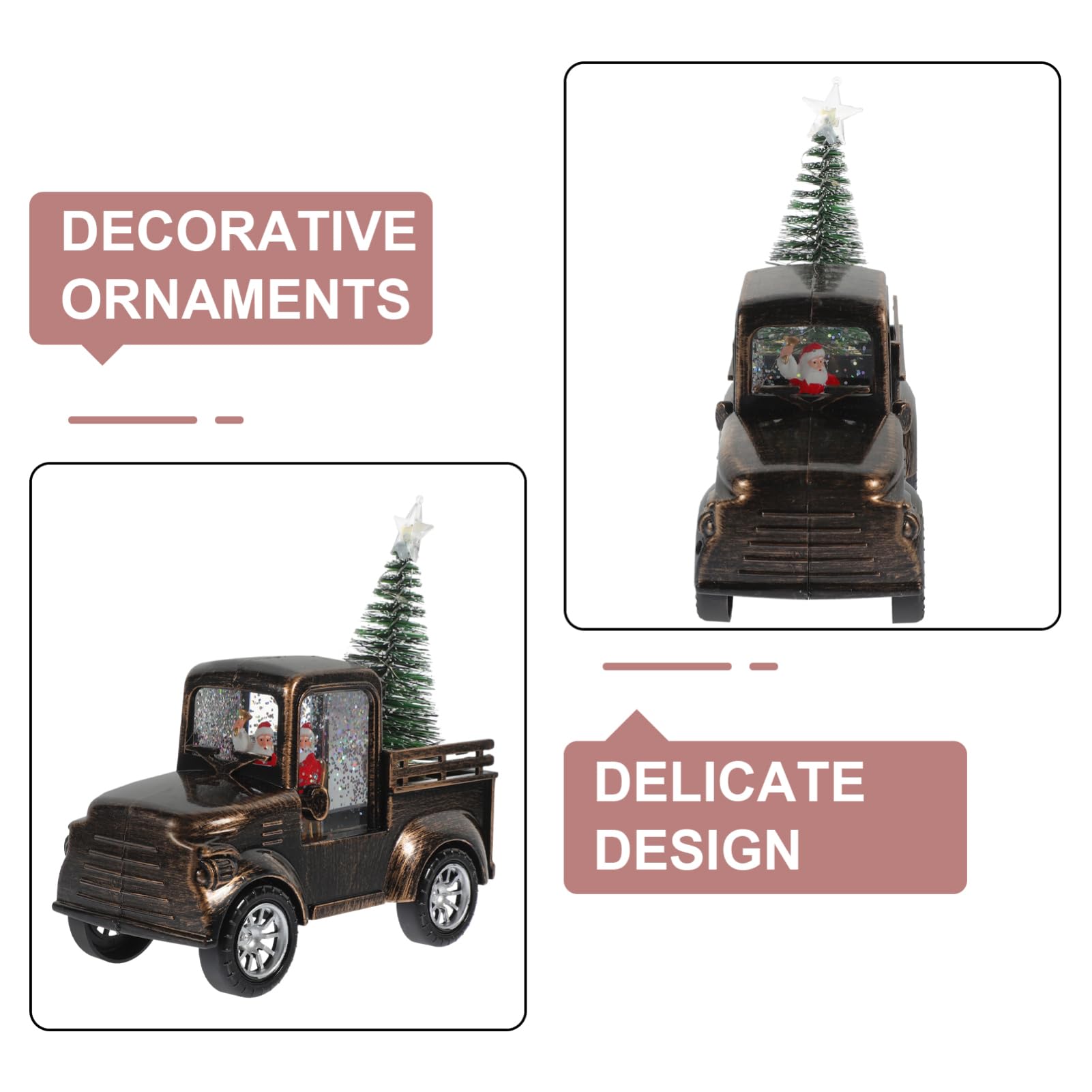 Zerodeko Statuetta Natalizia Luminosa da Tavolo Oggetto di Scena Natalizio Decorazione Natalizia Design Tematico Adatta per Soggiorno Camera da Letto e Uffici