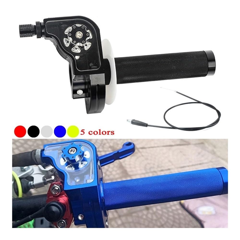 Moto Poignée Poignées D'accélérateur Universelles en Aluminium À Torsion Rapide M10 X 1.5, Guidon Gaz Rotatif De 22mm pour Moto