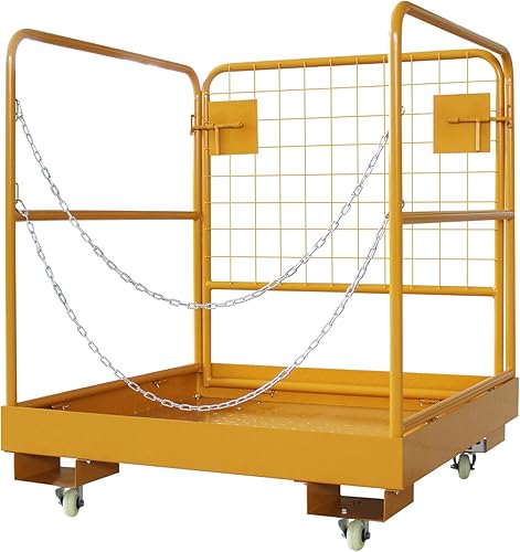 Jaula de seguridad para carretilla elevadora de 36 x 36 pulgadas, plataforma de trabajo para carretilla elevadora, capacidad de 1200 libras con 4 disponible en Yaxa Colombia